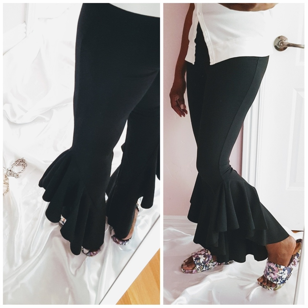 Ruffle Asymmetric Hem Yoga Style - Picture 2 of 8
